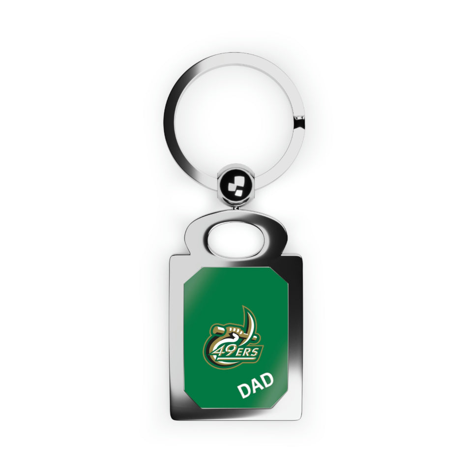 UNCC Dad Rectangle Photo Keyring