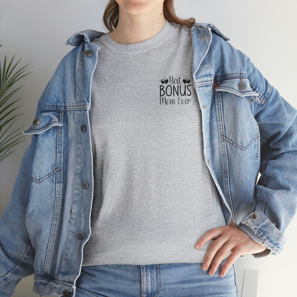 Best Bonus Mom Ever Unisex Heavy Cotton Tee