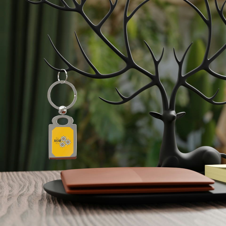 Best Mom Ever Rectangle Photo Keyring