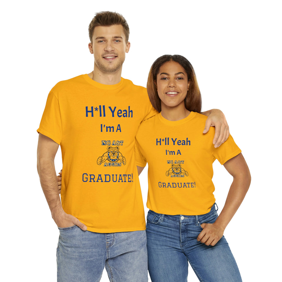 H*ll Yeah! NCAT Senior Unisex Heavy Cotton Tee