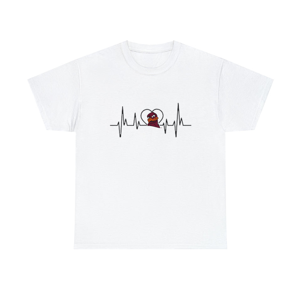 Virginia Tech Heartbeat Unisex Heavy Cotton Tee