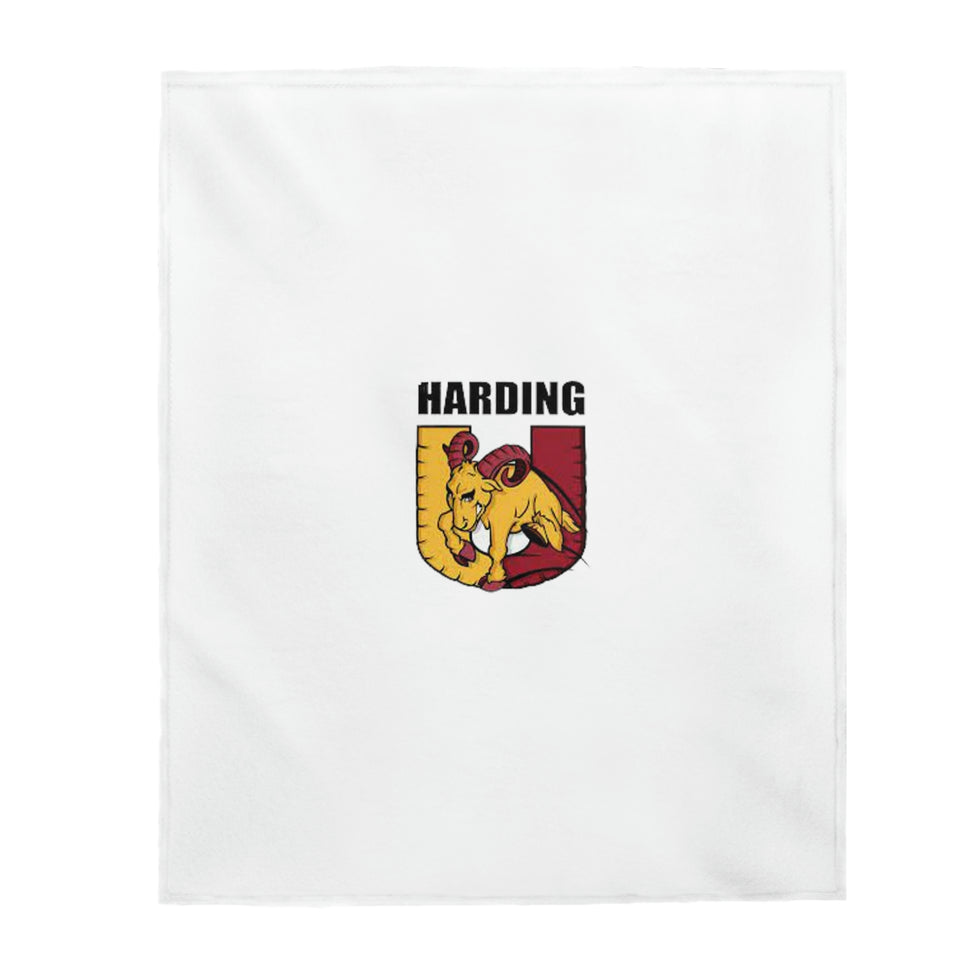 Harding University Velveteen Plush Blanket