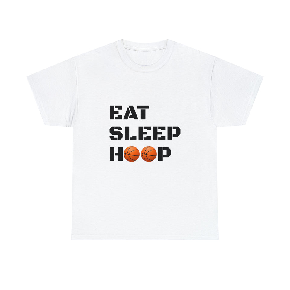 Eat Sleep Hoop Unisex Heavy Cotton Tee