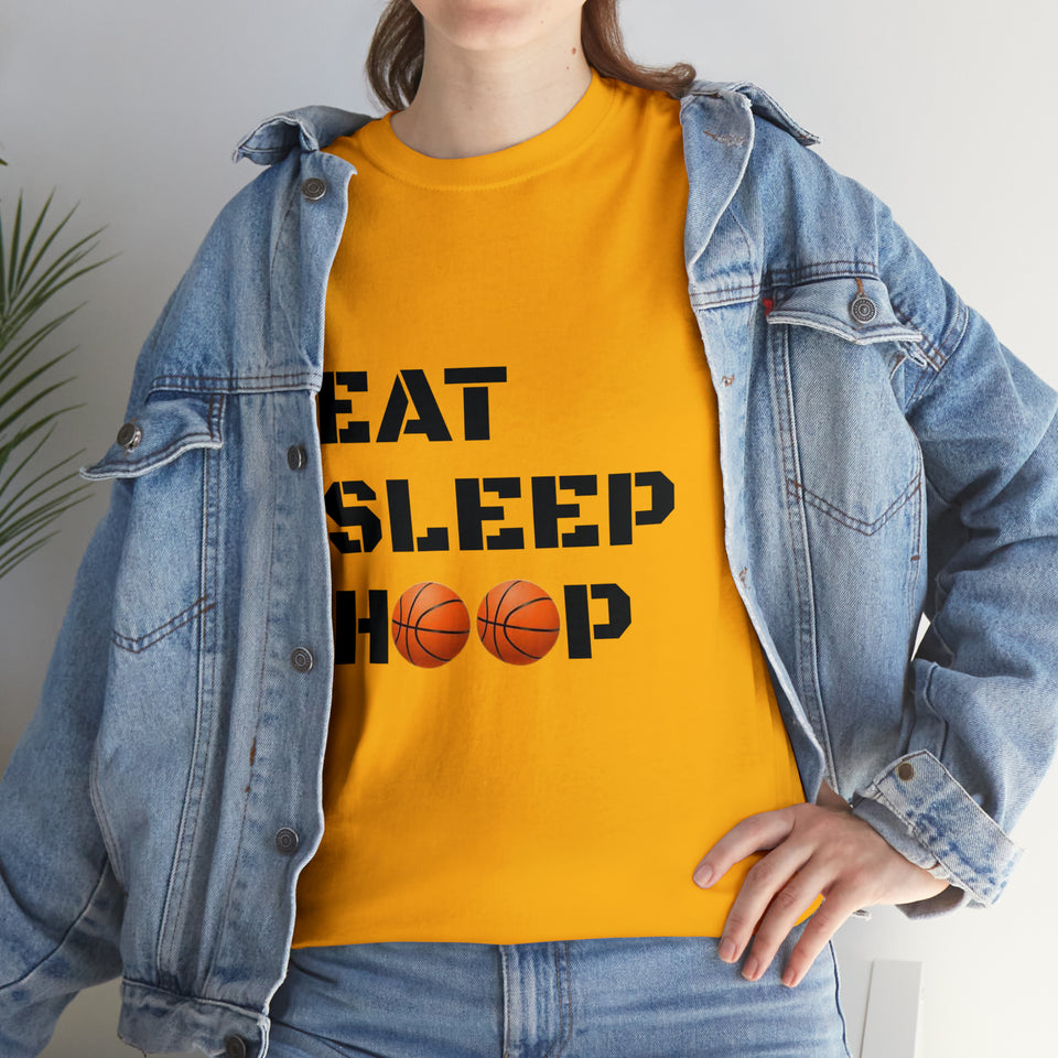 Eat Sleep Hoop Unisex Heavy Cotton Tee