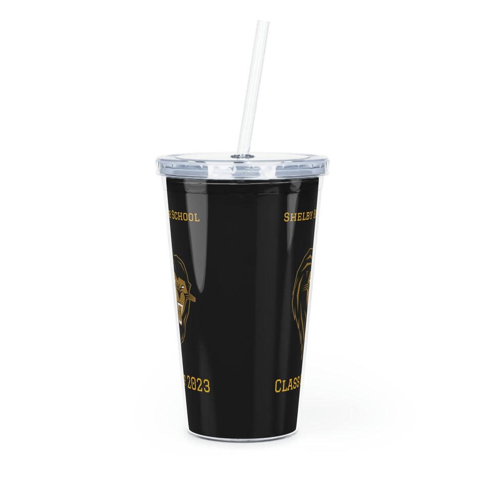 Shelby HS Class of 2023 Plastic Tumbler with Straw