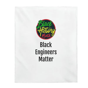 Black Engineers Matter Plush Blanket