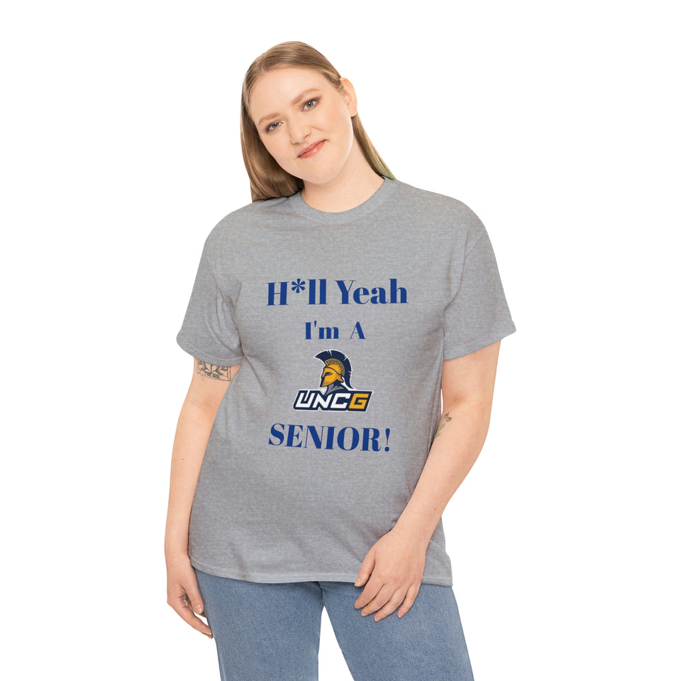 H*ll Yeah! UNCG Senior Unisex Heavy Cotton Tee