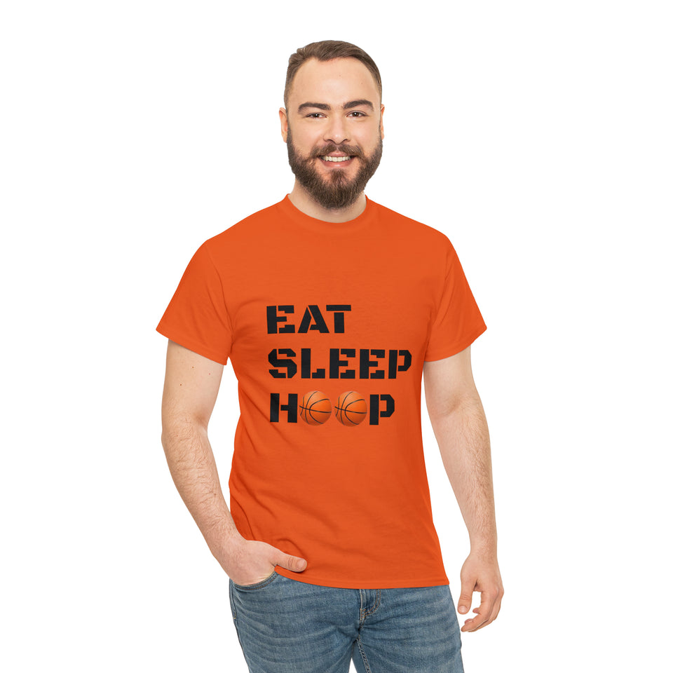 Eat Sleep Hoop Unisex Heavy Cotton Tee