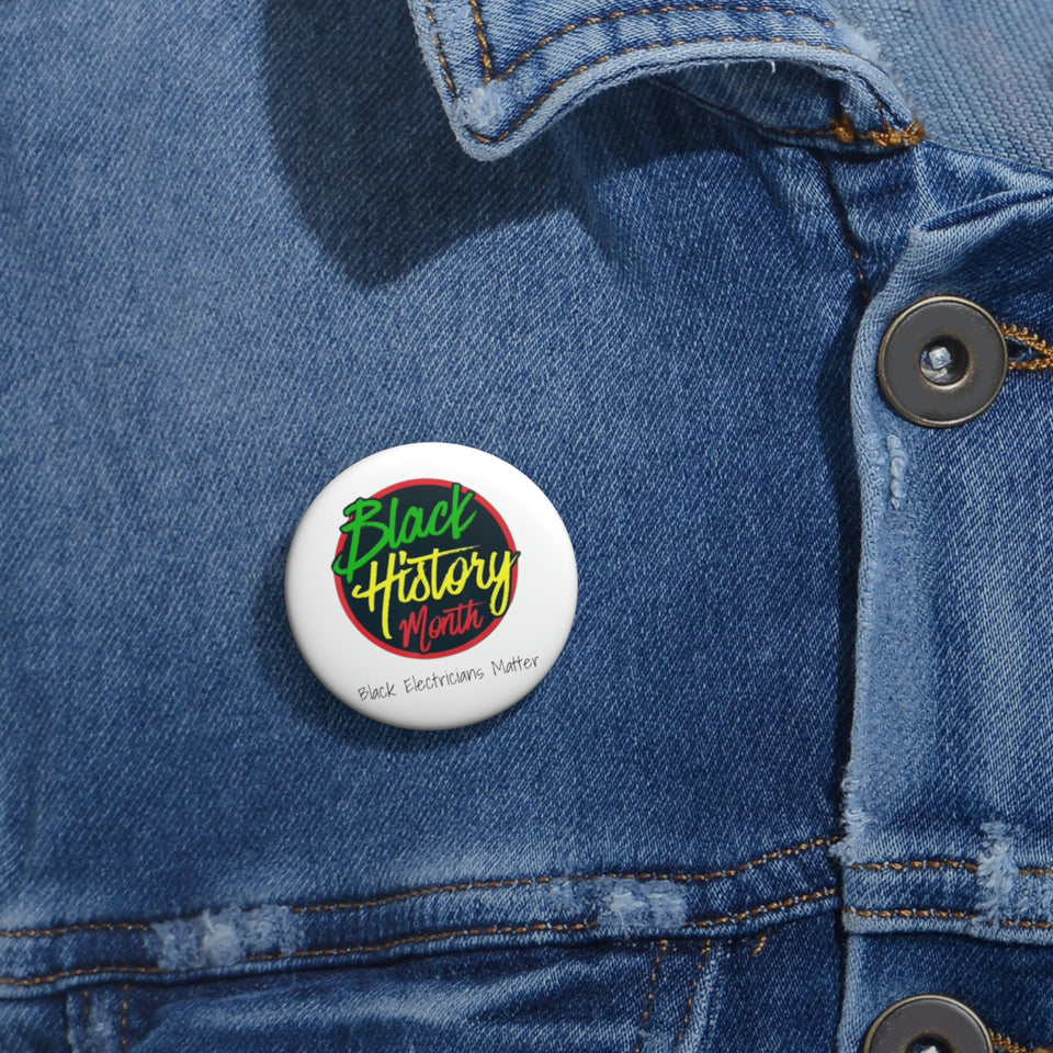 Black Electricians Matter Custom Pin Buttons