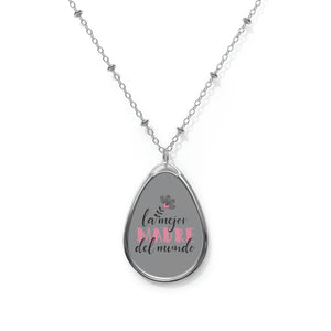 World's Best Mom Oval Necklace