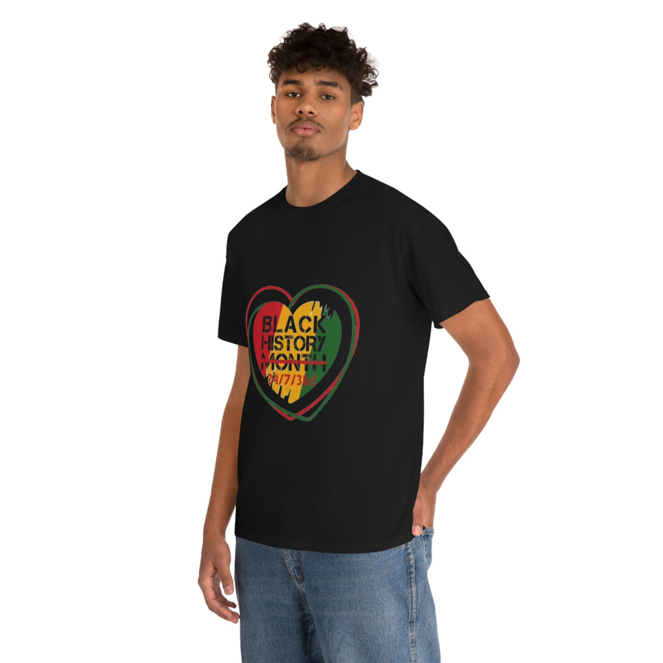 Black History 24/7/365 Cotton Tee