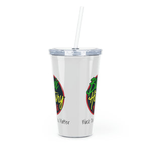 Black Dentists Matter Plastic Tumbler with Straw