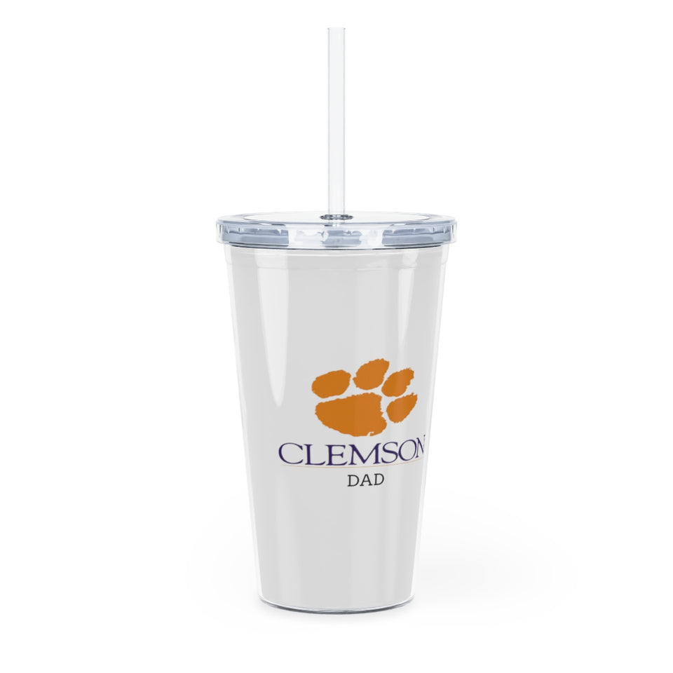 Clemson University Dad Tumbler with Straw