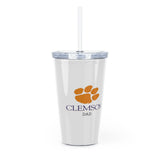 Clemson University Dad Tumbler with Straw