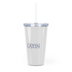 Charlotte Latin Plastic Tumbler with Straw