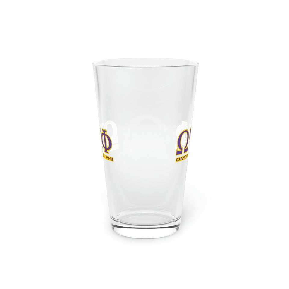 Omega Psi Phi Pint Glass, 16oz