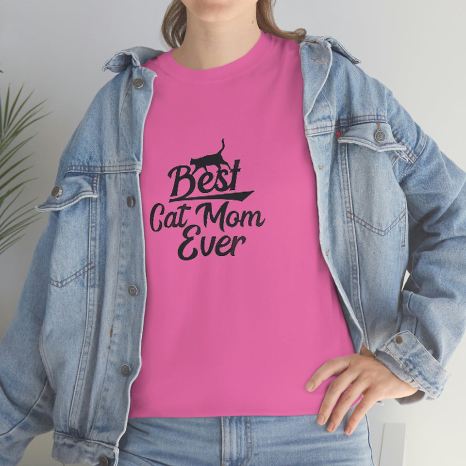 Best Cat Mom Ever Unisex Heavy Cotton Tee
