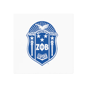 Zeta Phi Beta Car Square Magnet