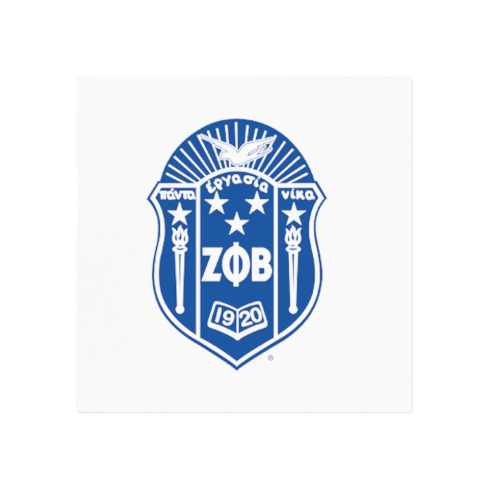 Zeta Phi Beta Car Square Magnet