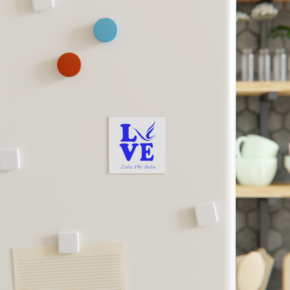 Zeta Phi Beta Square Magnet