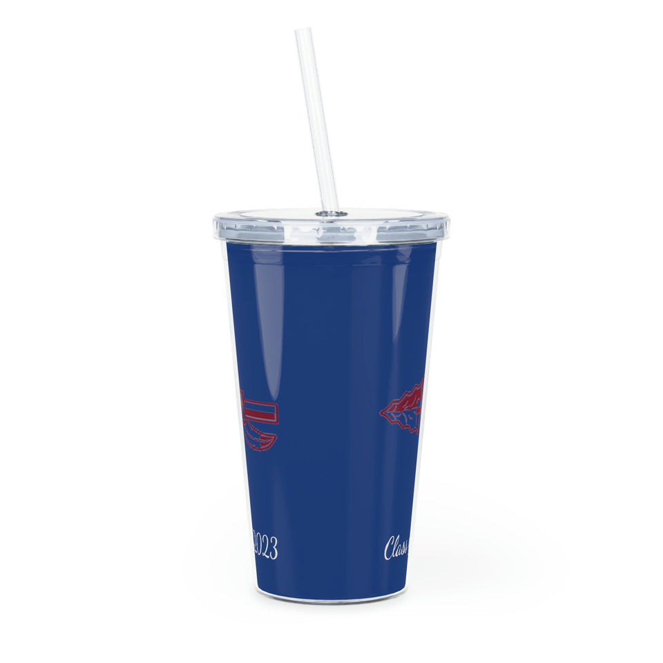 East Gaston Class of 2023 Plastic Tumbler with Straw