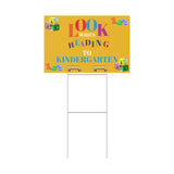 Heading to Kindergarten Plastic Yard Sign