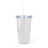 Charlotte Latin Plastic Tumbler with Straw