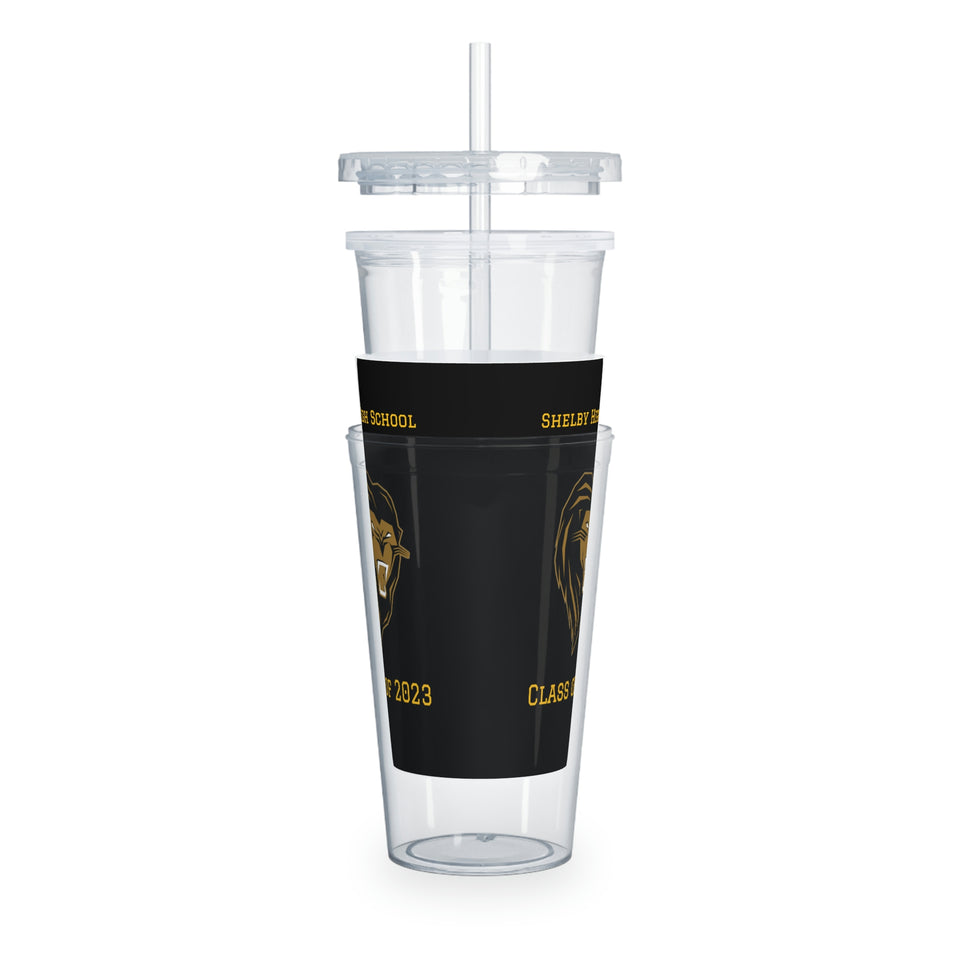 Shelby HS Class of 2023 Plastic Tumbler with Straw