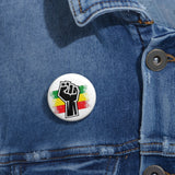 Black Fist Custom Pin Buttons