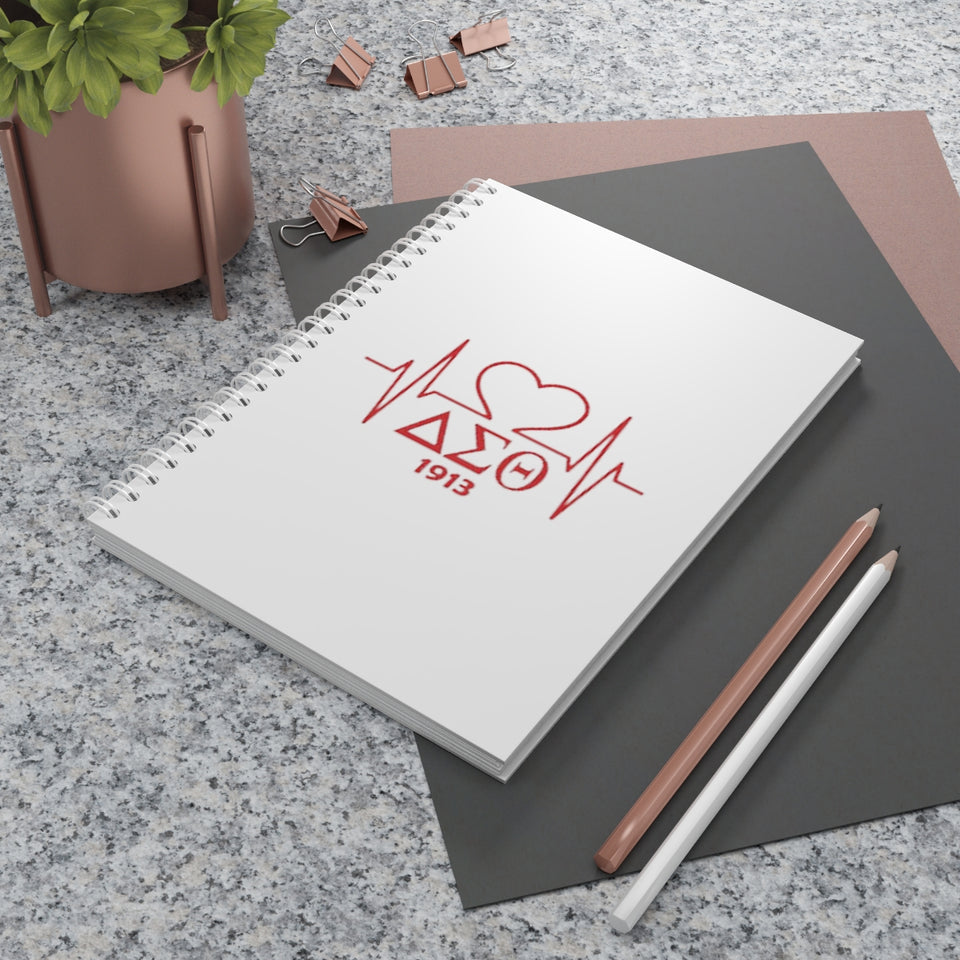 Delta Heartbeat Spiral Notebook