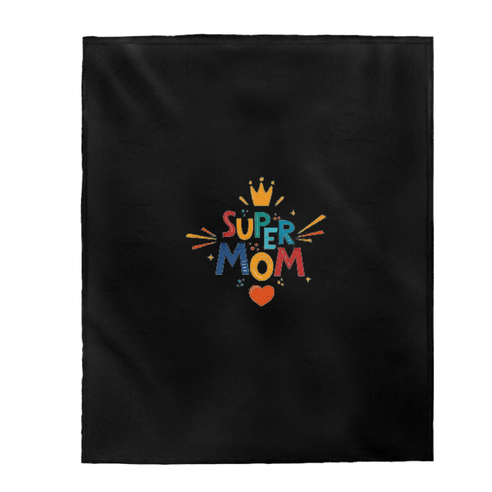Super Mom Velveteen Plush Blanket