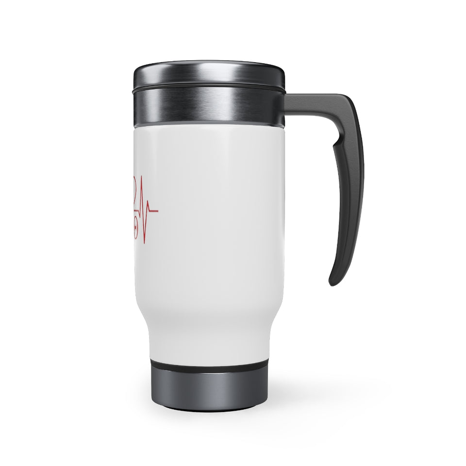 Delta Heartbeat Stainless Steel Travel Mug with Handle, 14oz