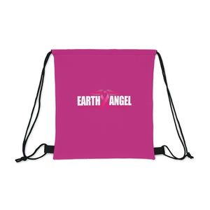 Earth Angel Pink Outdoor Drawstring Bag