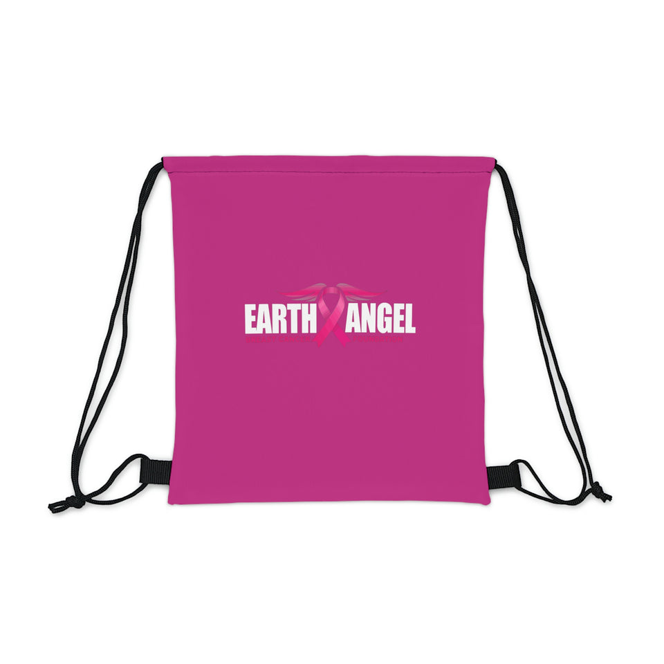 Earth Angel Pink Outdoor Drawstring Bag