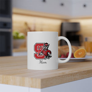 NC State Mom White Mug, 11oz