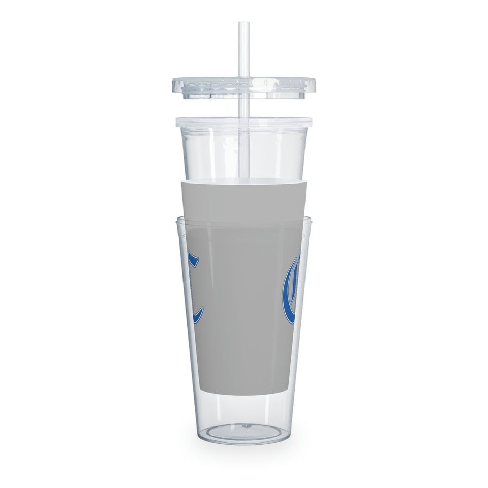 Charlotte Christian Plastic Tumbler with Straw