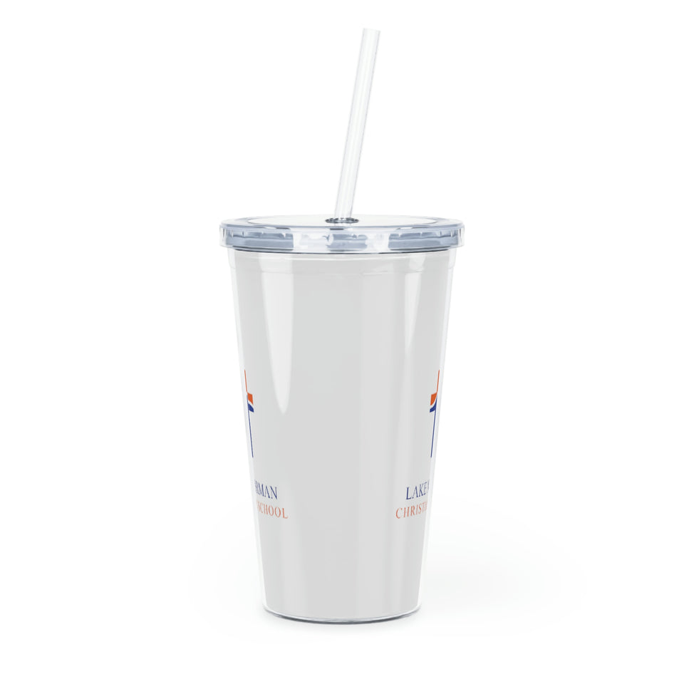 Lake Norman Christian School Plastic Tumbler with Straw