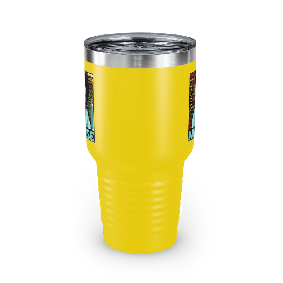 Black Nurse Ringneck Tumbler, 30oz