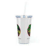 Black Police Officers Matter Plastic Tumbler with Straw