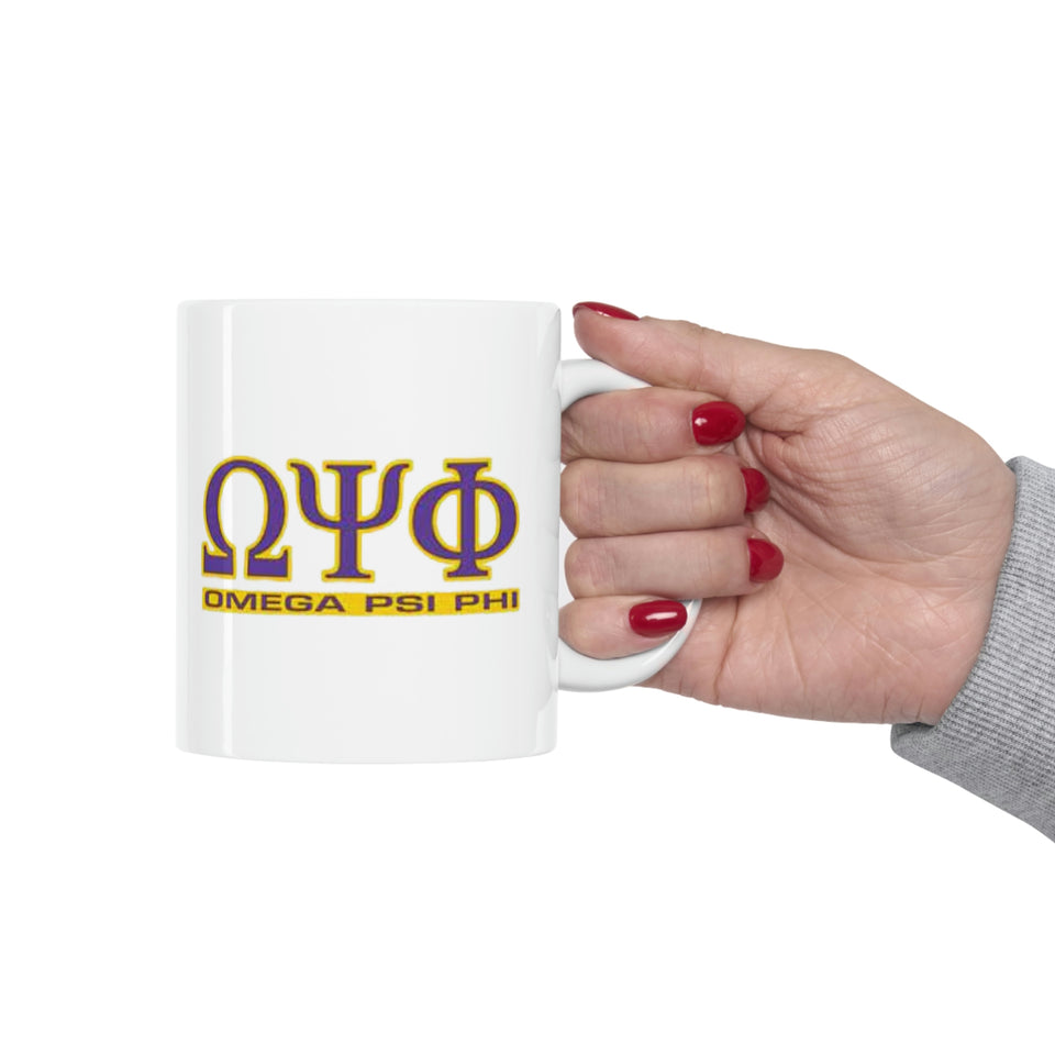 Omega Psi Phi Ceramic Mug 11oz