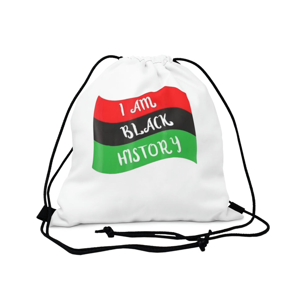 I Am Black History Outdoor Drawstring Bag