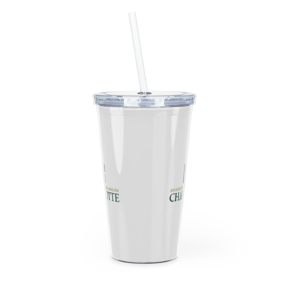 UNCC Plastic Tumbler with Straw