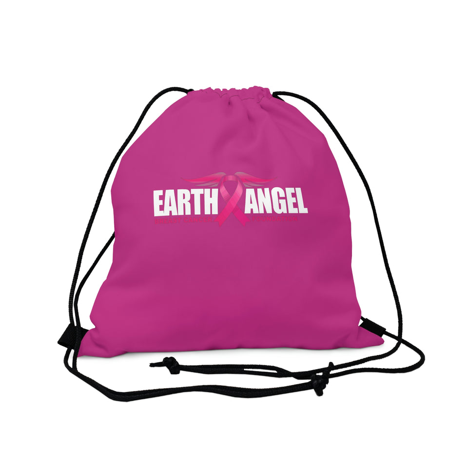Earth Angel Pink Outdoor Drawstring Bag