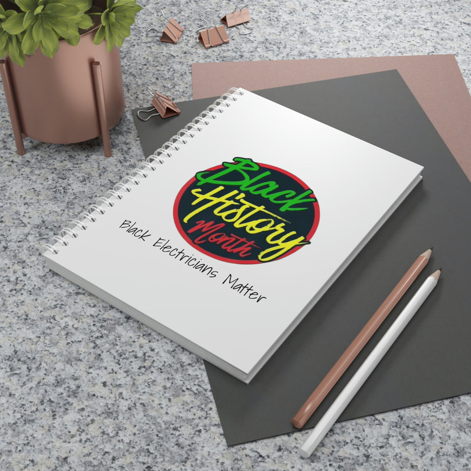 Black Electricians Matter Spiral Notebook