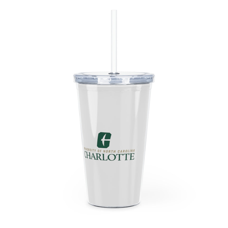 UNCC Plastic Tumbler with Straw
