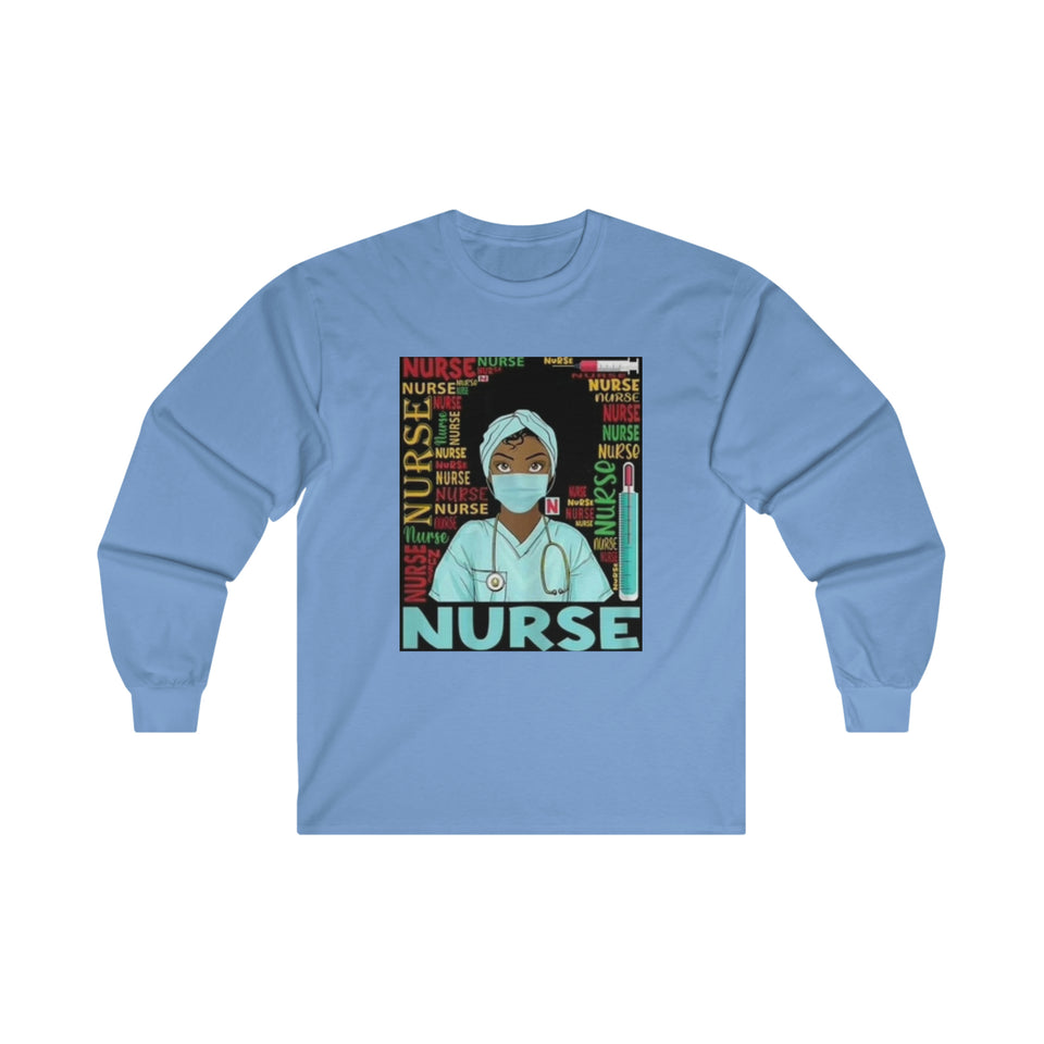 Black Nurse Long Sleeve Tee