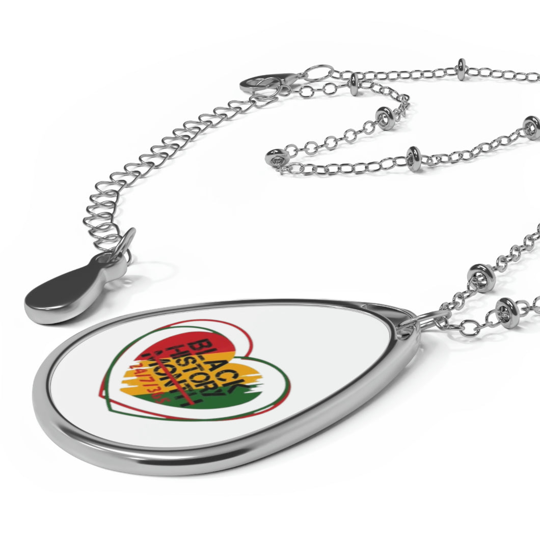 Black History 24/7/365 Oval Necklace