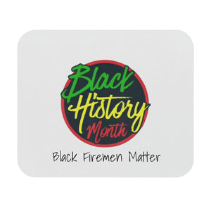 Black Firemen Matter Mouse Pad (Rectangle)