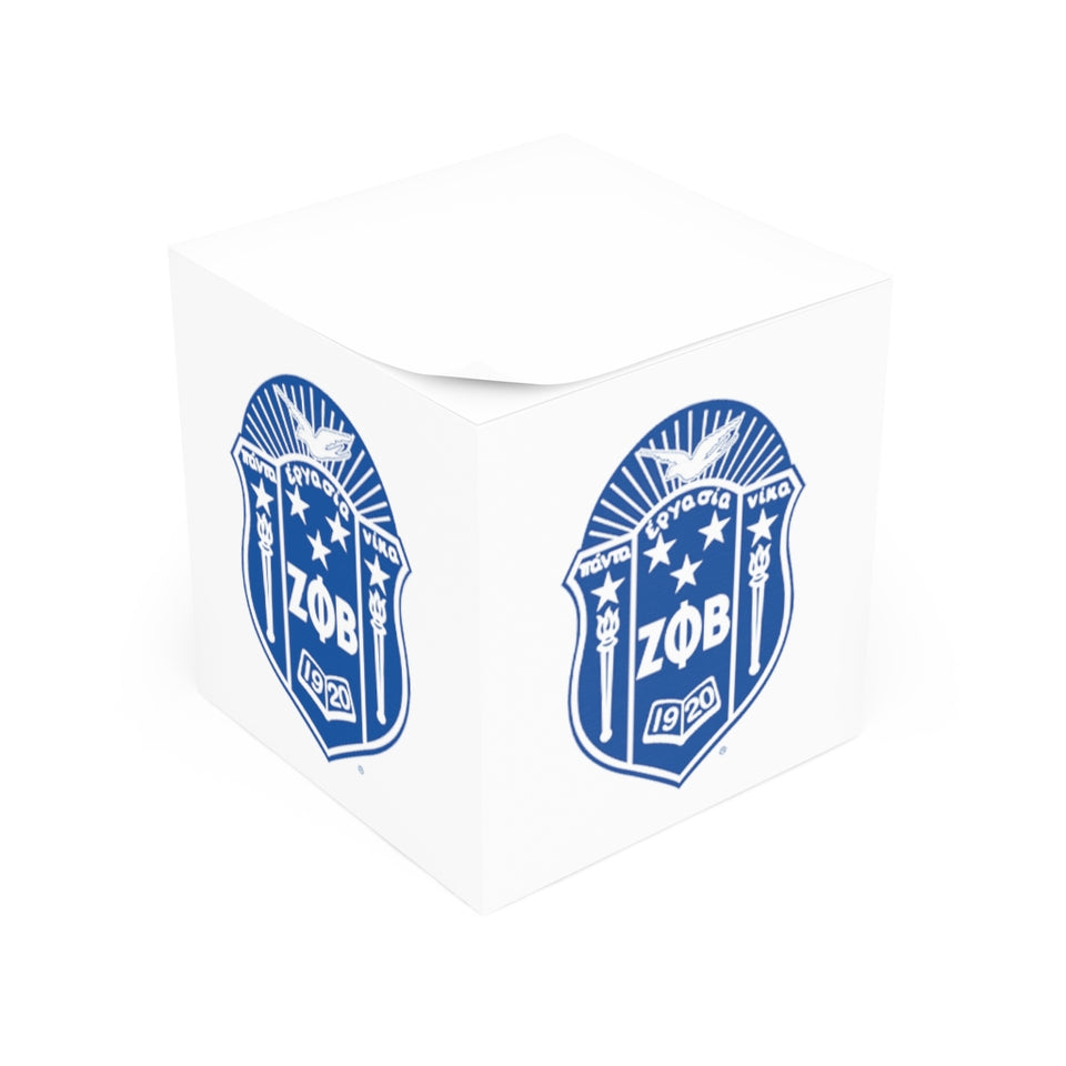 Zeta Phi Beta Note Cube