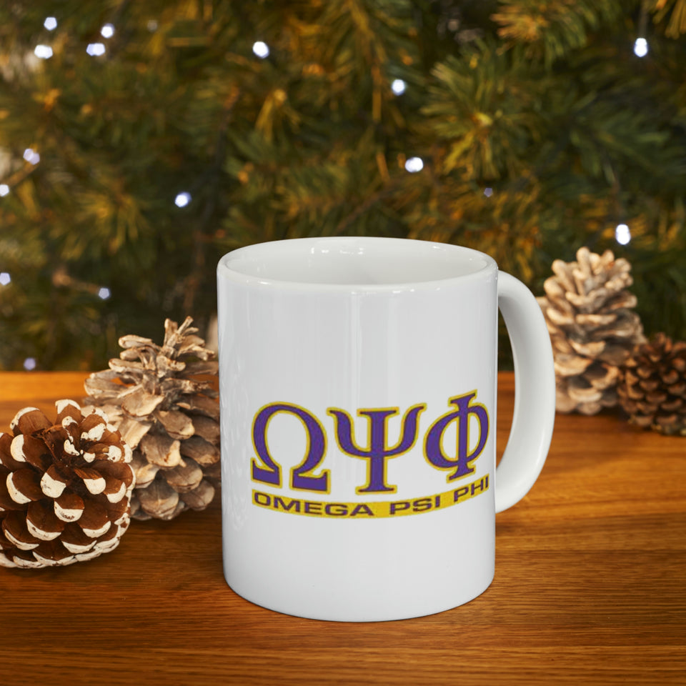 Omega Psi Phi Ceramic Mug 11oz